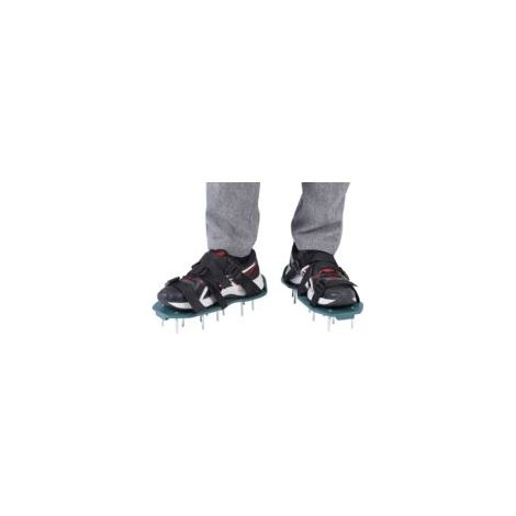 1 paire de sandales aérateur de pelouse, aérateur de sol, chaussures à pointes, outil de jardinage (3 sangles) (1/5)