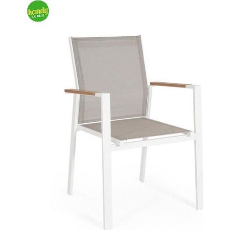 Sedia con Braccioli Heta Bizzotto Bianco (1/5)