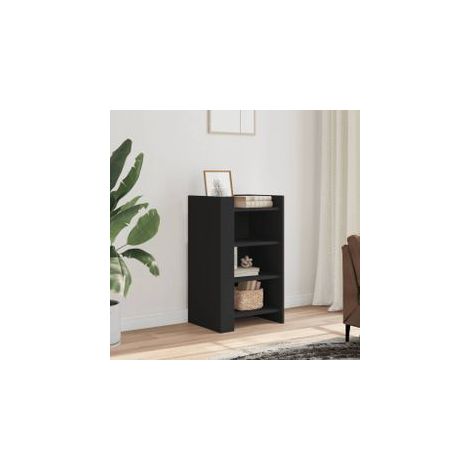 Buffet noir 45x35x75 bois d’ingénierie (1/5)