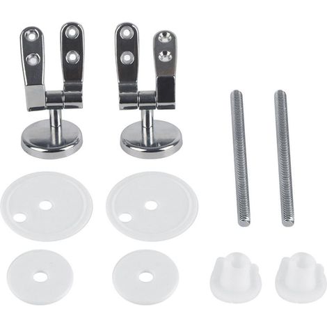 2 Pcs Charnières d'Abattant WC de Salle de Bain Fixations Remplacement WC Siège Charnière WC Fixations Pièces Détachées WC Pour Réparation Abattant A (1/5)
