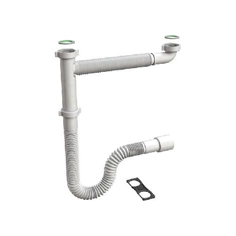 SIFONE FLESSIBILE PER LAVELLO CUCINA "FLEXYBON" 1"1/2 BONOMINI
