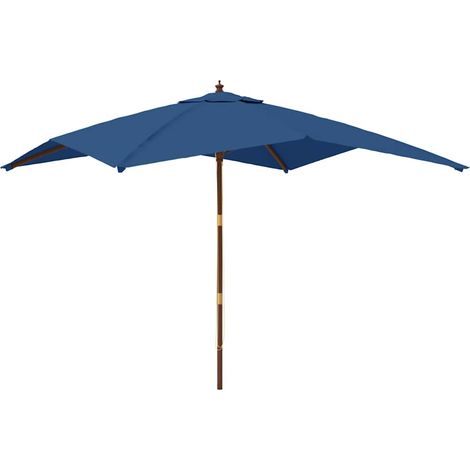 Maison Exclusive - Ombrellone da Giardino con Palo in Legno Azzurro 300x300x273 cm (1/5)