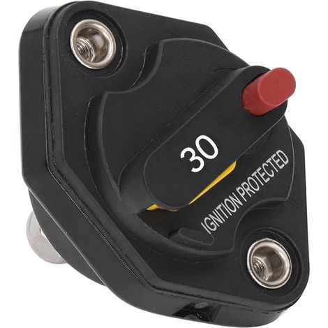 Disjoncteur/fusible de protection contre les surintensités étanche avec bouton de réarmement manuel 32 V pour camping-car 30 A (1/5)