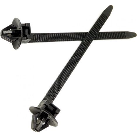Lot de 50 attaches de câble autobloquantes en plastique nylon pour maison, bureau, garage et atelier Noir (1/4)