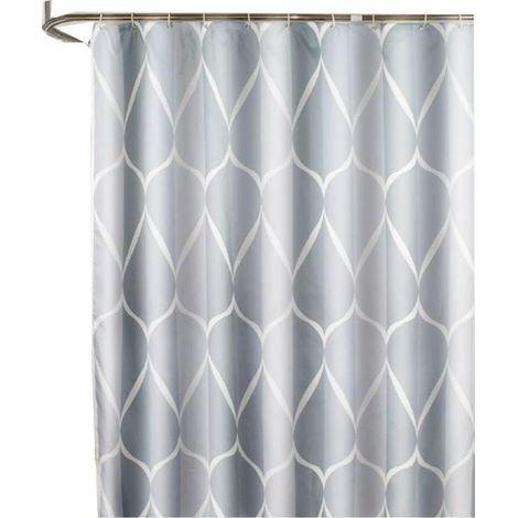 Cortina de ducha, 220x200 cm, lavable a máquina, de poliéster, con 12 ganchos, ideal para bañera o ducha. (1/5)