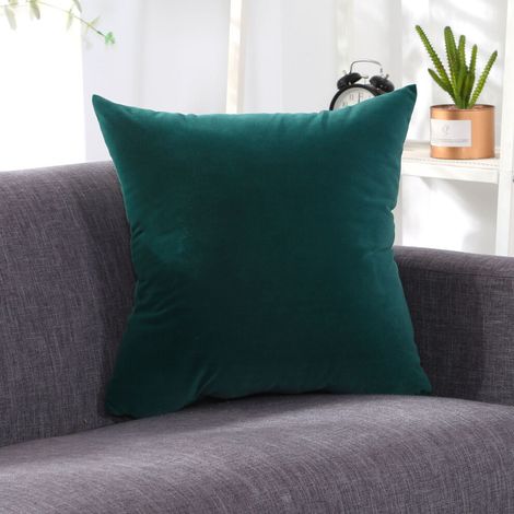 Taie d'oreiller en velours Cterwk, housse de coussin carrée décorative extra douce, idéale pour les canapés, les chambres et les sièges de voiture, 40 x 40 cm