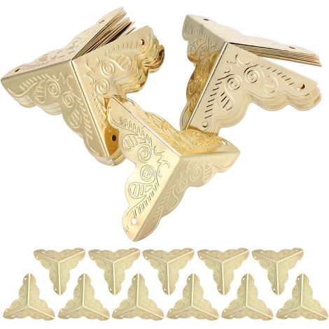 24 protège-coins décoratifs - fer - style vintage - pour meubles (1/5)