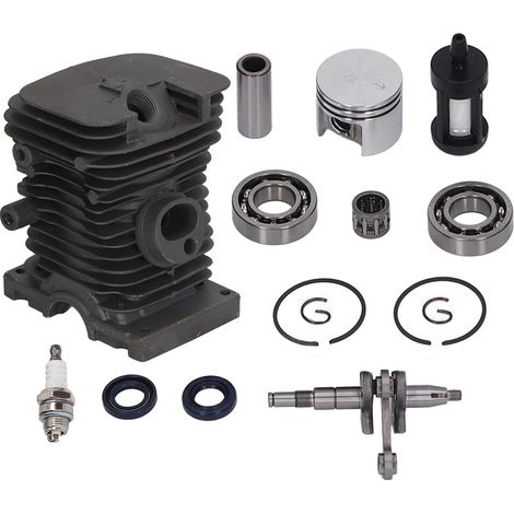 Kit joint de culasse 38mm, bougie, filtre à air, roulement et cylindre de remplacement pour tronçonneuse Stihl MS180 (1/5)