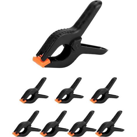 8PCS Pince à Ressort 15.7cm, Pince Plastique pour Bricolage, Travail du Bois, Studio de Photographie, Bâche