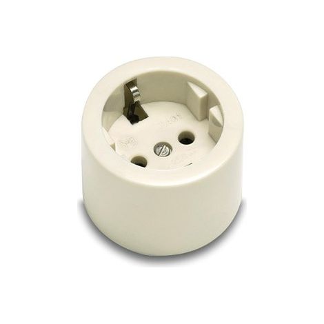 Elektrische Steckdose Famatel 2401 Elfenbein 16A 250V Porzellan