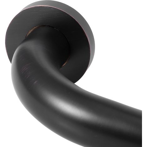 Barra de apoyo para ducha y bañera – Barra de apoyo segura y antideslizante en negro y cobre, 40 cm, capacidad de carga 60 kg – Kit de montaje incluido (1/5)