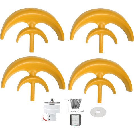 Éolienne 4 pales double couche axe vertical générateur 400W 12V producteur d'électricité équipement domestique (1/5)