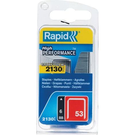 Rapid 53/6B 6mm Galvanised Staples – Pack of 2000 RPD5000741