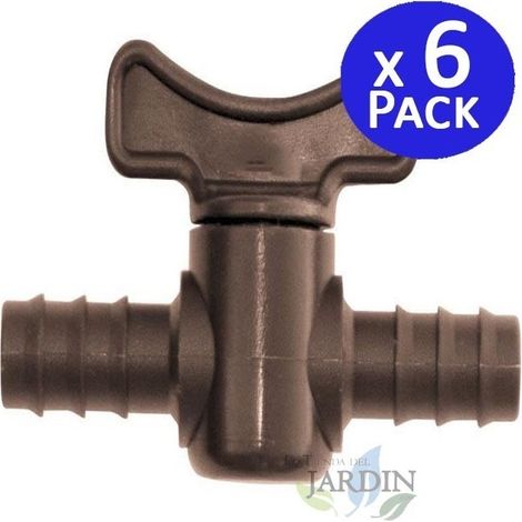 Set di 6 Valvola per Tubo Marrone da 10 mm