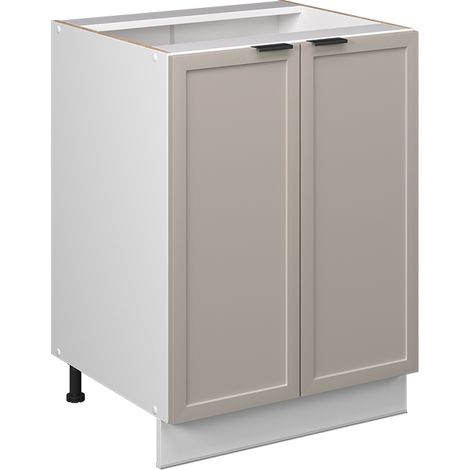 Mobiletto base cucina Fame-Line, GrigioBeige, 60 cm senza piano di lavoro, Vicco