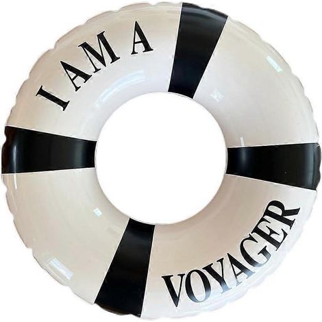 Bouée gonflable en PVC à rayures rétro, résistante, pour adultes, pour piscine, plage, lac, fêtes aquatiques.-AquaForge (1/5)