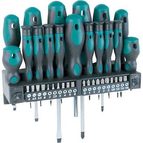 MANNESMANN M11415 - JUEGO DESTORNILLADORES Y PUNTAS 37 PIEZAS