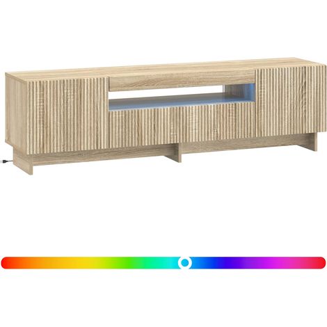 Maison Exclusive - LED-TV-Schrank Sonoma-Eiche Holzwerkstoff (1/5)
