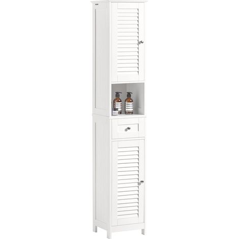 SoBuy Freestand Cabinet Storage 2 Shutter Doors and 1 Drawer Cupboard,FRG236-W