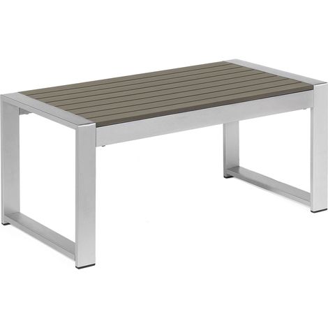Garden Coffee Table SALERNO Metal Dark Grey