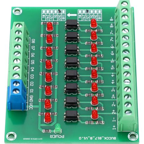 Spannungswandlerplatinenmodul, Harz, 8-Kanal-Fotoelektrische Isolation, SPS-Signalpegel (1/5)