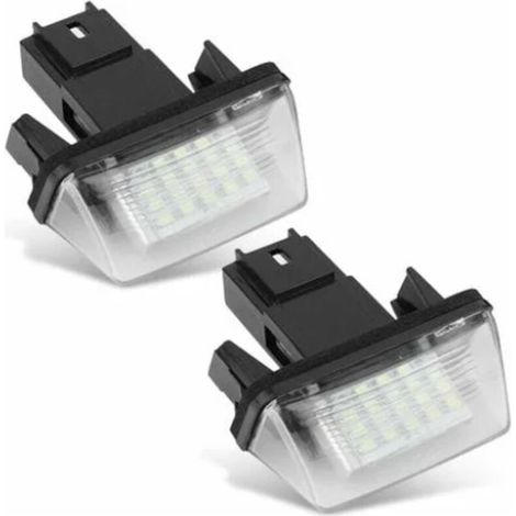 Lampe Plaque Immatriculation - 18 LED - Compatible Citroen C3 2002-2009 Berlingo 306 307 406 5008 - Lot de 2 (1/4)