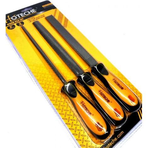 SET LIME RASPE LIMA RASPA PER METALLO FERRO MORBIDO LEGNO 3PEZZI 200MM LIMATURA (1/2)