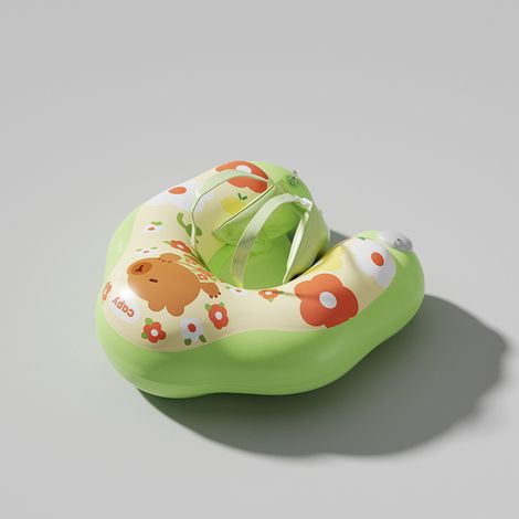 Cercle de natation pour bébé, avec auvent amovible anti-UV, cercle gonflable à pression intégré avec capote, taille L (1/2)