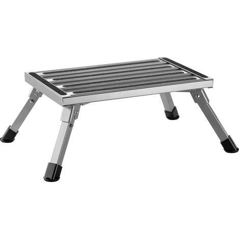 Wiltec Scalino camper pieghevole in alluminio fino a 220 kg, antiscivolo, Scaletta per roulotte