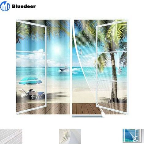 KZQ – Moustiquaire de fenêtre magnétique 120x120cm – Installation sans perçage – Fermeture automatique – Protection contre les insectes - 47x47inch