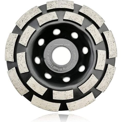 Disque à lamelles diamant 180 mm pour meuleuse d'angle, polissage béton granit marbre, conception double rangée avec ventilation (1/4)