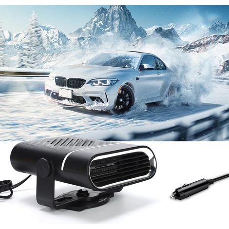 Car Heater, 150W 12V Portable Car Heater, 360° Rotatable Demister, car heaters that plug into cigarette, plug in car heater, Fast Heating Defrost Defogger, for Car SUV Van(Black) (1/5)