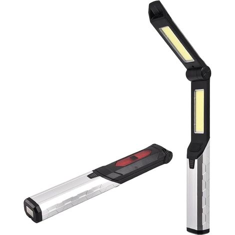 Wiederaufladbare LED Arbeitsleuchte, Arbeitsleuchte, Werkstattlampe, Akku Arbeitsleuchte, Für Autoreparatur Inspektion Werkstatt Notfall Camping Taschenlampe mit Magnet und Haken [Energieklasse A] (1/5)