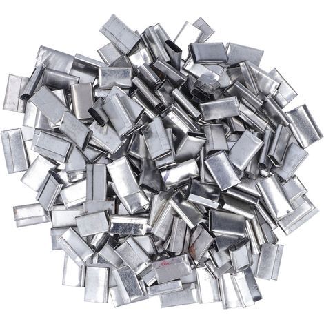 Fermagli per cinghie di imballaggio 1 kg in lamiera di ferro, clip e fibbie per cinture in PP – Ricambio industriale di alta qualità, per uso professionale (1/5)