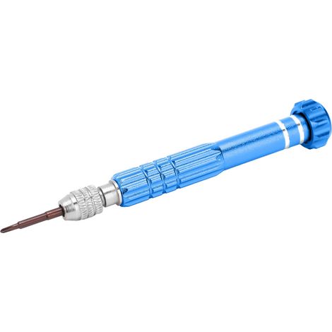 Tournevis 5 en 1 en alliage d'aluminium, outil de quincaillerie pour l'entretien de montres, bijoux et téléphones (bleu) (1/5)