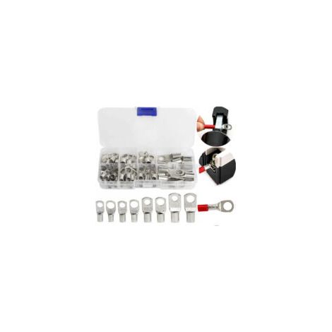 Conector SC con 60 orificios de cobre estañado para crimpado/soldadura, apto para cables de 6 mm², 8 mm², 10 mm², 16 mm² y 25 mm². - Crezuo