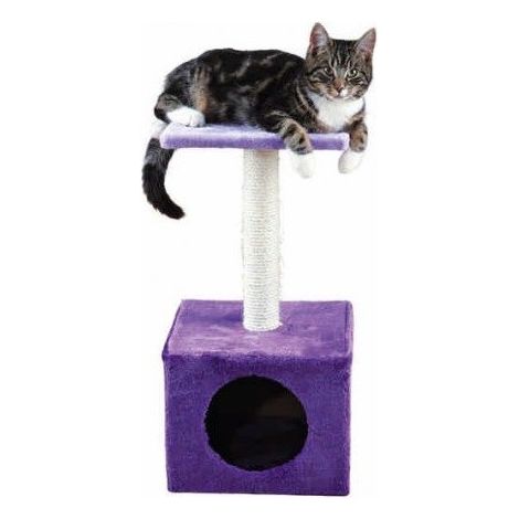 TrAdE Shop Traesio - Tiragraffi Per Gatti Con Trochetto Rivestito In Sisal Naturale Fodera In Peluche -
