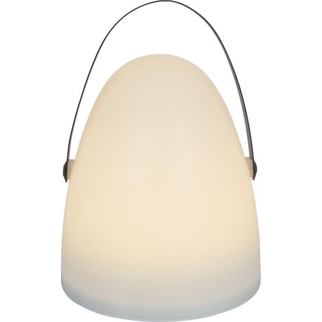 Lampe Sans Fil Blanche Intérieur/Extérieur avec Poignée Métal Noir (1/4)