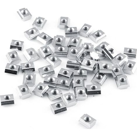 Vernickelte T-förmige Gleitmutter aus Kohlenstoffstahl für Aluminiumprofilzubehör (EU20 M4) - Crezuo