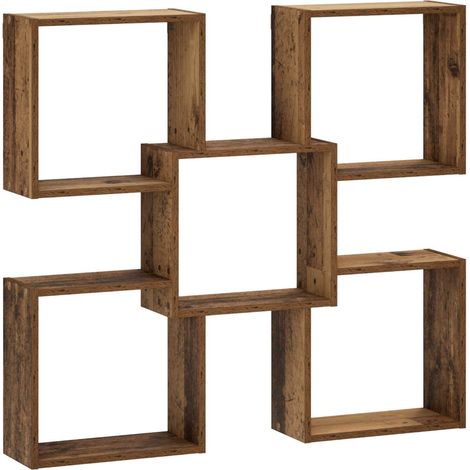 Estante de pared Madera envejecida 99,5 x 17 x 91 cm vidaXL (1/5)