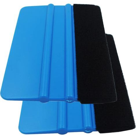 Raclette avec Bord Fibre pour Voiture Vinyle Wrapping, Durable Raclette de Film de Fenêtre, Autocollant Décalque Raclette(Paquet de 2, Noir) (1/5)