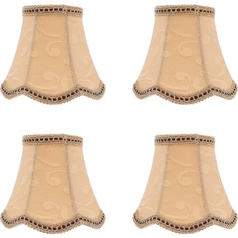 4x Tischlampenschirm aus Stoff, zum Aufclipsen, Lampenschirme, Trommelschirm, Lampenschirm, Glühbirne für Stehlampe, Aprikose (1/5)