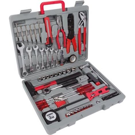 Toolland Gefüllter Werkzeugkasten, 555-teilig, inklusive praktischer Aufbewahrungskoffer, mit umfangreicher Werkzeugauswahl und Zubehör (1/5)