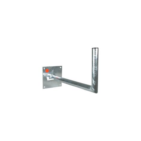 Bras coudé déport 60 cm diamètre 50 mm – Fixation pour antenne parabole – Galvanisé à chaud – Solution durable pour montage extérieur – Hdsat (1/2)