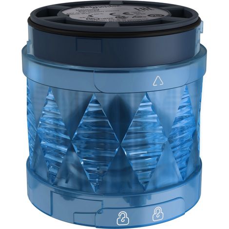 Harmony XVU, colonne, élément à Del bleu fixe, IP 65, 24 V, 2,5 W - XVUC26 (1/3)