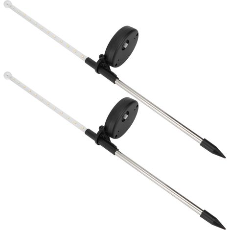 Lampe solaire LED effet pluie de météores, lampe de jardin LED à poser au sol, lampe décorative de jardin IP44, lot de 2, lumière chaude. (1/5)