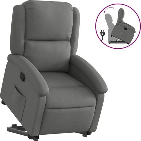 Chaise longue en tissu, design moderne, dossier inclinable et repose-pieds réglable, couleur gris anthracite – Confort maximal pour salon ou terrasse (1/5)
