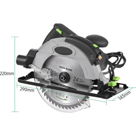 Beyamis Scie circulaire filaire 12A 184mm - 5500tr/min 1 lame profondeur 62mm (1/5)