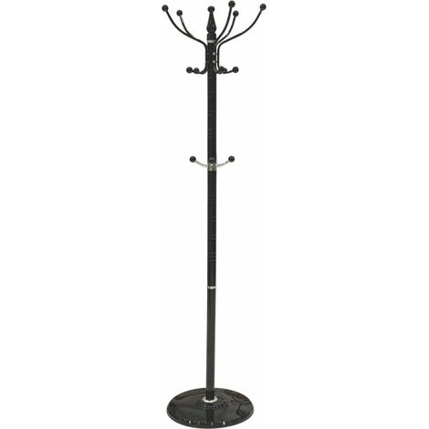 APPENDIABITI CON GANCI NERO IN FERRO Ø 40 X H. 167 CM - 6 GANCI (1/5)