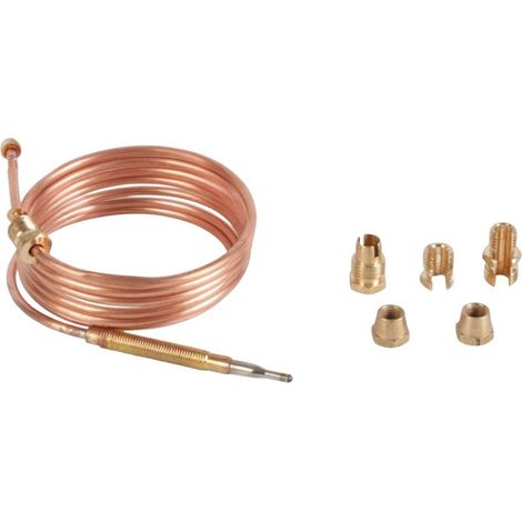 Thermocouple Universel 120 cm pour Appareil de Cuisson avec kit embouts adaptables. Réglage par écrous (1/2)